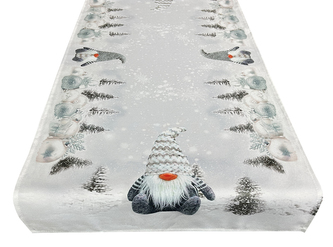 Vánoční ubrus - běhoun na stůl CHRISTMAS GNOMES II. 55x120 cm Mybesthome