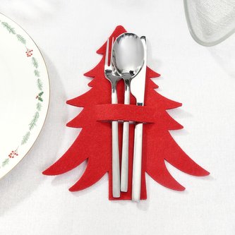 Vánoční prostírání pod příbory LORRE - ČERVENÁ 2 ks | 23 cm | 835907 Homla