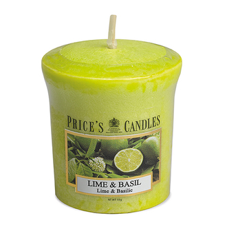 Votivní svíčka Price´s Candles, Limetka a bazalka, 55 g