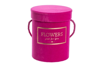 Flower box růžový sametový, 12,5x15 cm