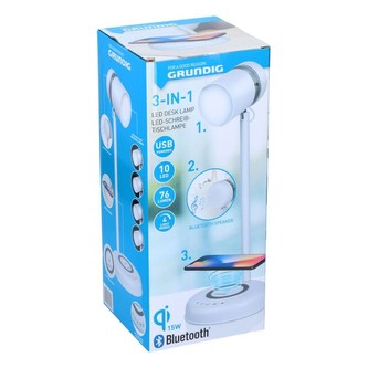 Stolní lampa LED s bezdrátovou nabíječkou na mobil 3v1