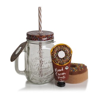 Pokhara set sklenice Vanilka (krém na ruce + houba)