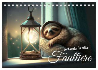 Der Kalender für echte Faultiere (Tischkalender 2024 DIN A5 quer), CALVENDO Monatskalender
