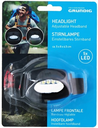 Čelovka na běhání a turistiku 5 LED