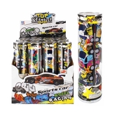 Závodní auta v tubě