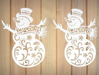 Dekoracja piankowa bałwanek 2 sztuki