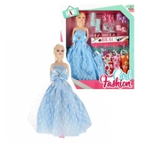 Panenka v modrých šatech