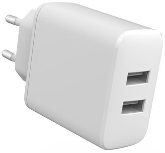eSTUFF INFINITE USB-A Charger, EU, 24W, 100 % recyklovaný TPU, bílá eSTUFF INFINITE USB-A Charger, EU, 24W, 100 % recyklovaný TPU, bílá