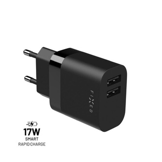 Fixed nabíječka 2xUSB 17W FIXC17N-2U-BK