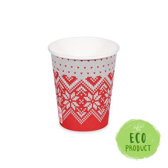 Papírový pohár "Zimní období" 280 ml, M (O 80 mm) [50 ks]