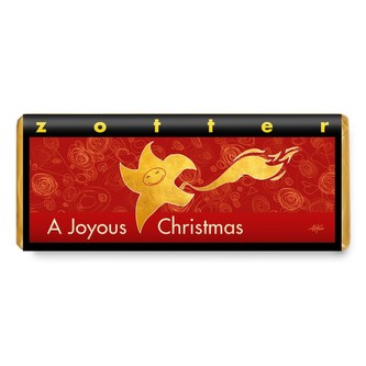 Zotter Bio plněná mléčná čokoláda Radostné Vánoce, 70 g