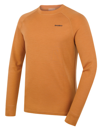 Pánská merino mikina Aron M mustard - S Pánská merino mikina Aron M mustard - S
