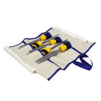 Sada plochých dlát v plátěném kapsáři