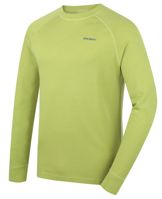 Pánská merino mikina Aron M bright green - S Pánská merino mikina Aron M bright green - S