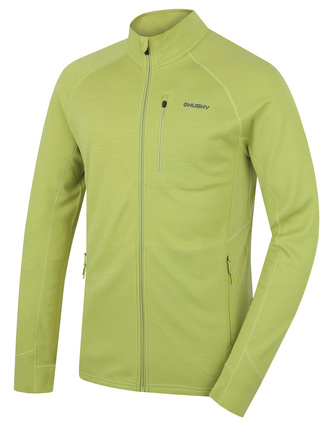 Pánská mikina z merino vlny Alou M bright green - M Pánská mikina z merino vlny Alou M bright green - M