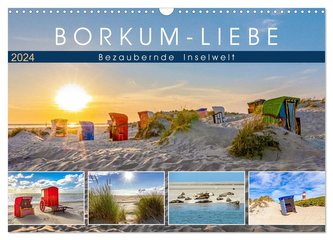 BORKUM-LIEBE (Wandkalender 2024 DIN A3 quer), CALVENDO Monatskalender