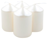 Svíčka adventní metalická champagne 4 ks