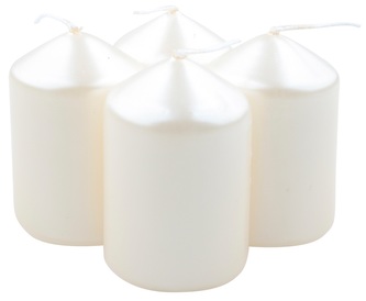 Svíčka adventní metalická champagne 4 ks