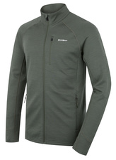 Pánská mikina z merino vlny Alou M khaki - XXL