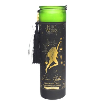 ARÔME Organická svíce 350 g v barevné vysoké sklenici se střapcem, Jasmine&Oud;