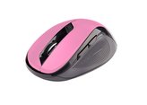 Myš C-TECH WLM-02P, růžová, bezdrátová, 1600DPI, 6 tlačítek, USB nano receiver (PC)
