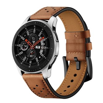 Tech-Protect Kožený řemínek pro Samsung Galaxy Watch 46mm, hnědý