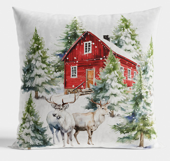 Vánoční polštář WINTER FOREST 40x40 cm Mybesthome