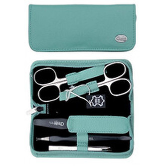 Credo Solingen Luxusní 5 dílná manikúra Summer Zipper 5 Mint Green unisex