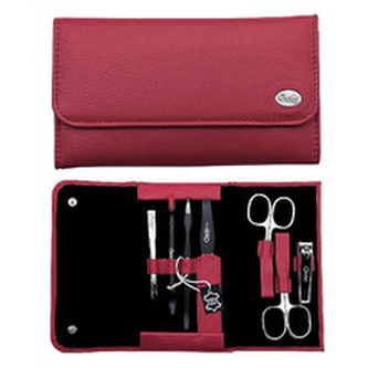 Credo Solingen Luxusní 7 dílná manikúra Summer Folding 7 Red unisex