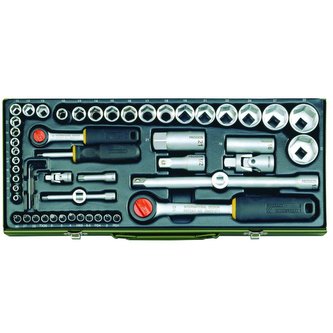 Gola sada s 1/4" a 1/2" ráčnou 56 dílů