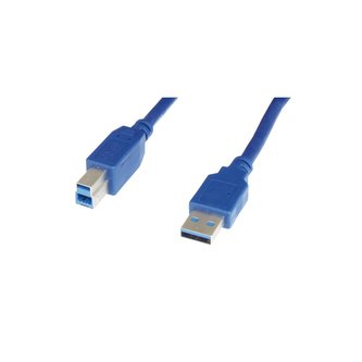 Propojovací kabel USB A 3.0 (M) - USB B 3.0 (M), 5m