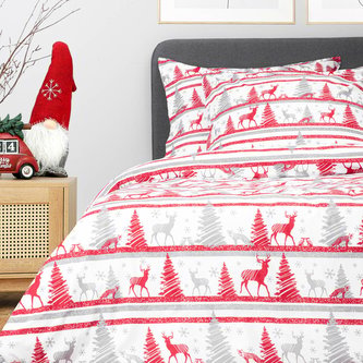 Vánoční povlečení | SANTI | mikrovlákno Vánoční motiv | 200x220 cm | 976234 Homla