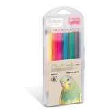 Akvarelové pastelky PRIMO, tuha 3,3mm, 12ks, ořezávátko + pryž + štětec