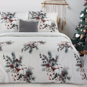 Vánoční povlečení NOEL IV. mikrovlákno 1x 140x200 cm, 1x povlak 70x80 cm MyBestHome