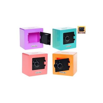 Pokladnička trezor 9x9cm s odemykáním na kód 4barvy