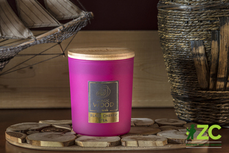 Svíčka sklo - MAGIC WOOD 300 g - Black Cherry Tea (cena bez slev)