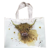 Znovupoužitelná nákupní taška Skotská kravička Highland Coo Cow, design Jan Pashley