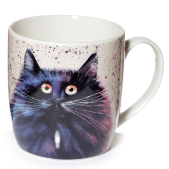 Porcelánový hrnek Kočka, design Kim Haskins