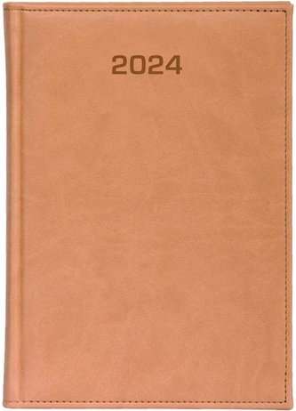 Kalendarz 2024 dzienny A5 Vivella beżowy