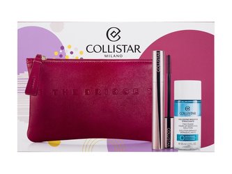 Collistar Infinito řasenka Infinito Mascara 11 ml + dvoufázový odličovací přípravek Two Phase Make-up Removing Solution 35 ml + kosmetická taštička The Bridge