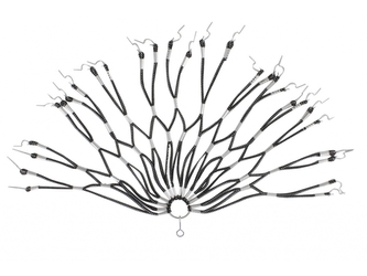 kryt paprsků retro černý