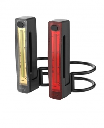 blikačky přední+zadní Knog Plus černé