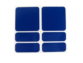 samolepky reflexní ShamanRacing set 6ks modré