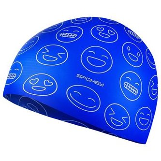 čepice plavecká junior Spokey EMOJI silikon modrá