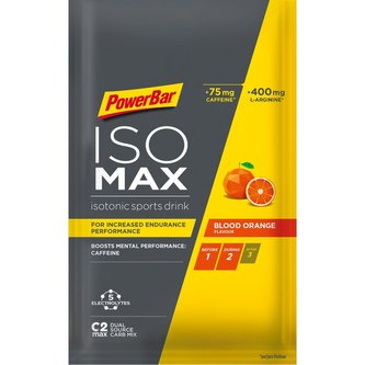 Nápoj PowerBar ISOMAX krvavý pomeranč s kofeinem 50g