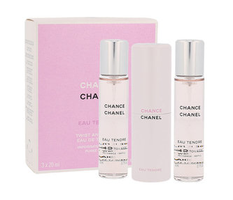 Chanel Chance Toaletní voda Eau Tendre 20 ml 3x 20 ml Twist and Spray pro ženy