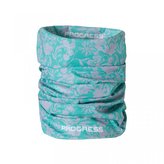 šátek roura Progress TUBE UNI mintovo/šedá floral