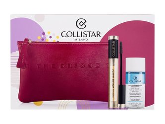 Collistar Volume Unico řasenka Mascara Volume Unico 13 ml + dvoufázový odličovací přípravek Two Phase Make-up Removing Solution 35 ml + kosmetická taštička The Bridge 1 ks