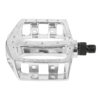 pedály BMX úzký závit 1/2"Al stříbrné