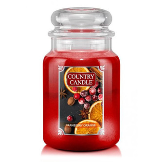 Svíčka ve skleněné dóze Country Candle, 24oz | Large Jar | Cranberry Orange